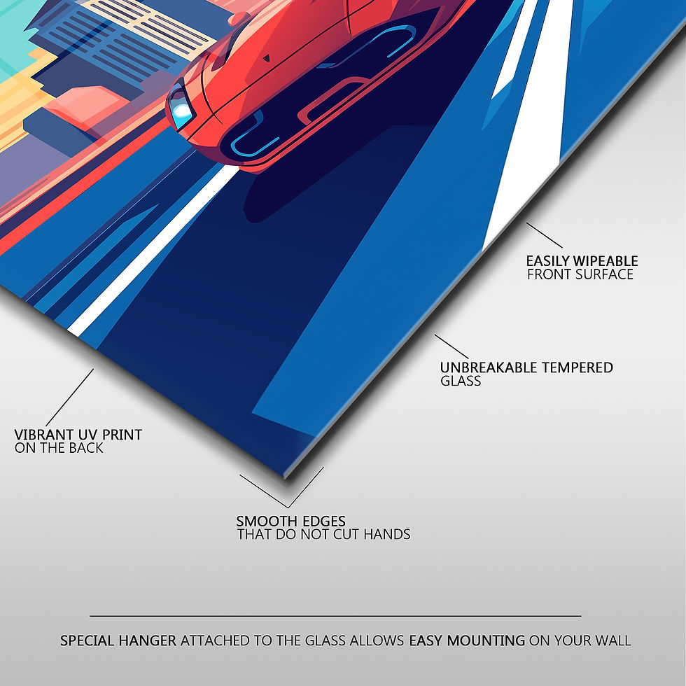 Thumbnail: Sports Car Speeding on Highway Wall Art