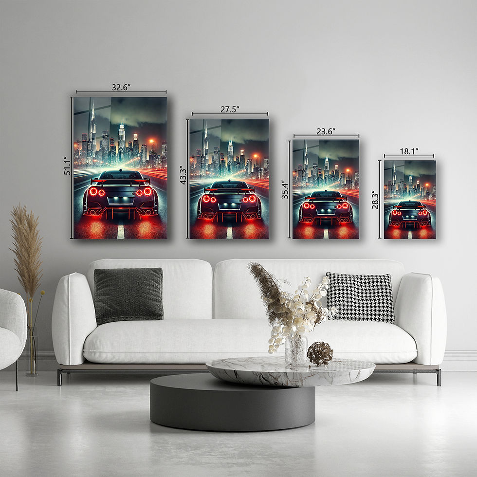 Thumbnail: sports car rear view wall art