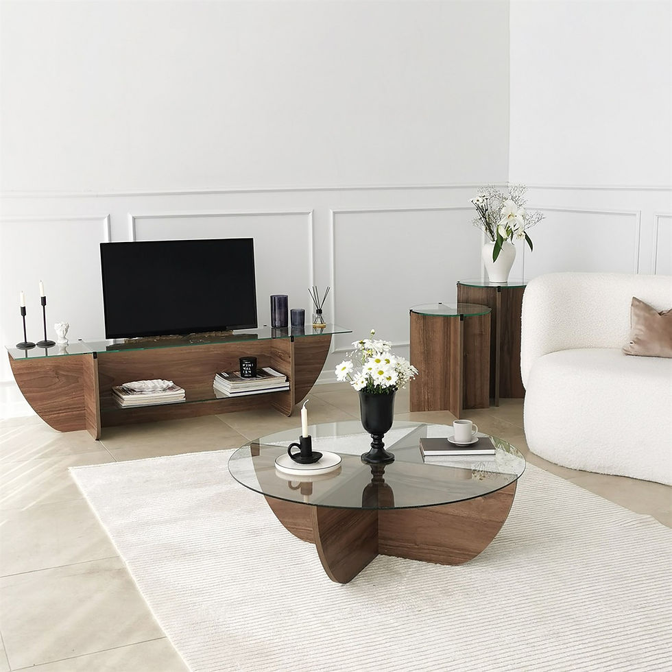 Thumbnail: Lily 2-Piece Coffee Table / Walnut