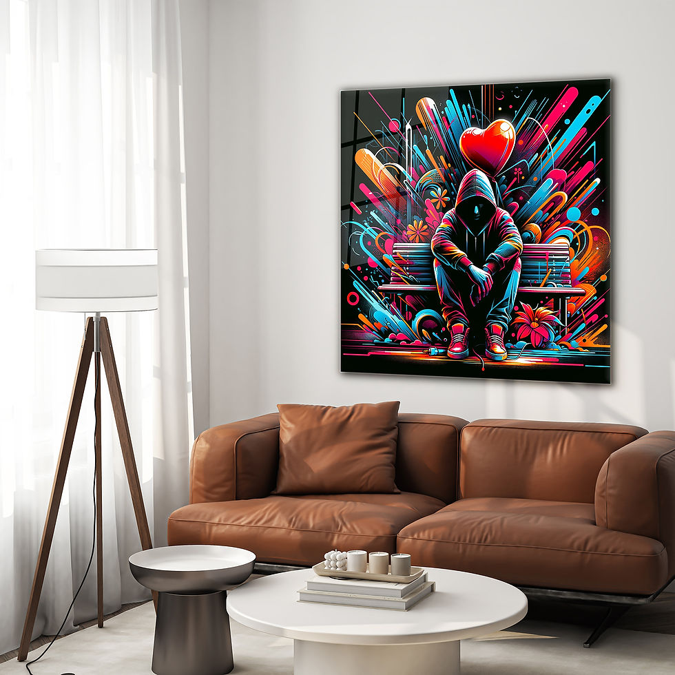 graffiti glass printing wall art