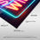 Thumbnail: neon text printed glass wall art