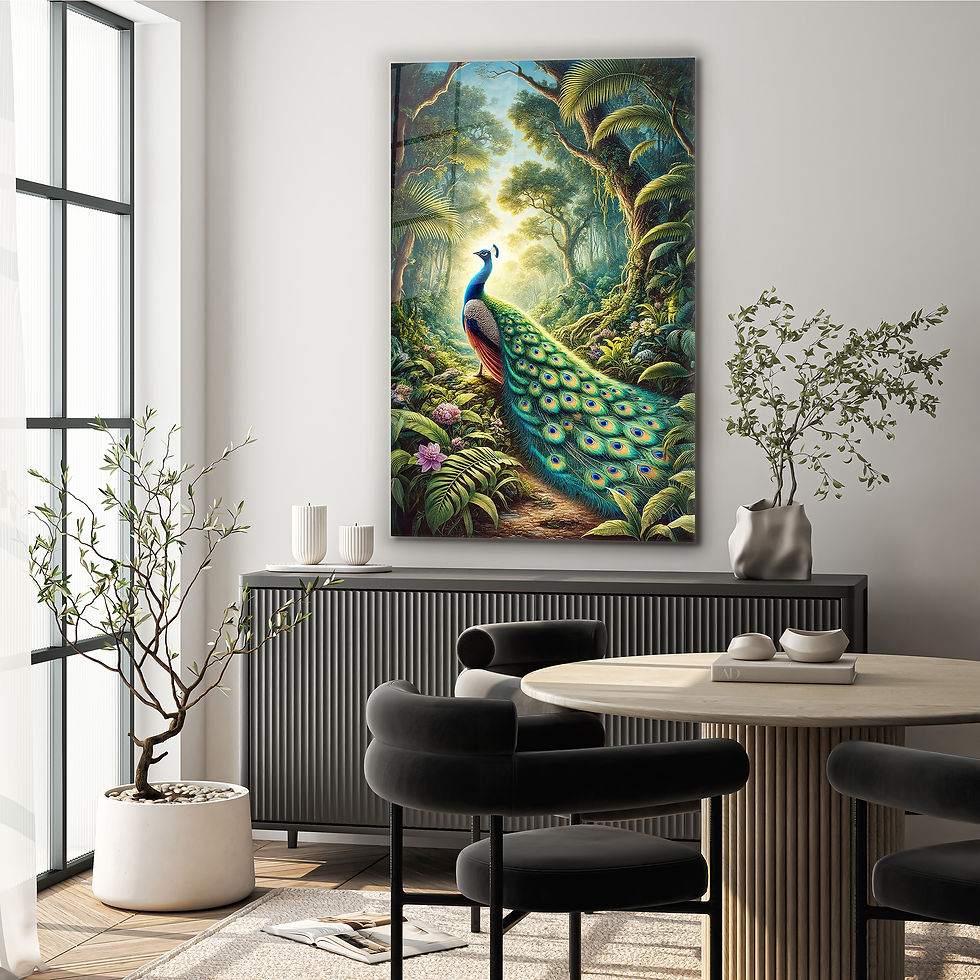 peacock wall art