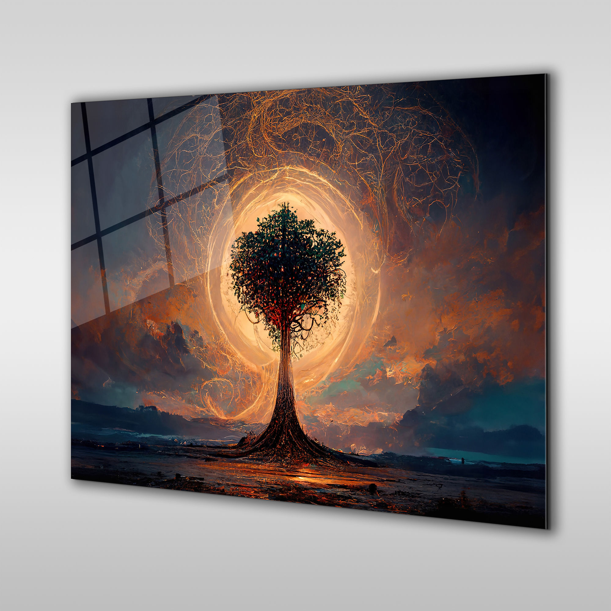 Solar Eclipse Tree of Life Wall Art