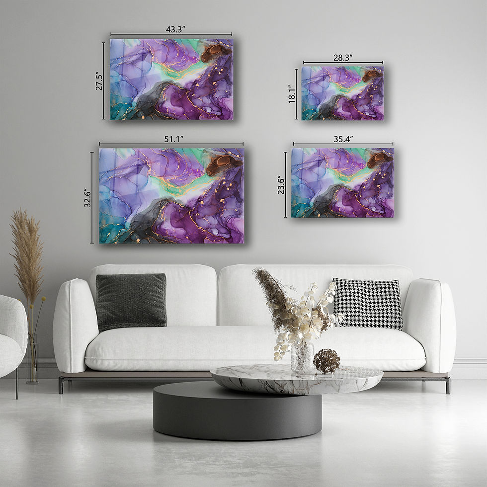 Thumbnail: Purple Golden Marble Wall Art