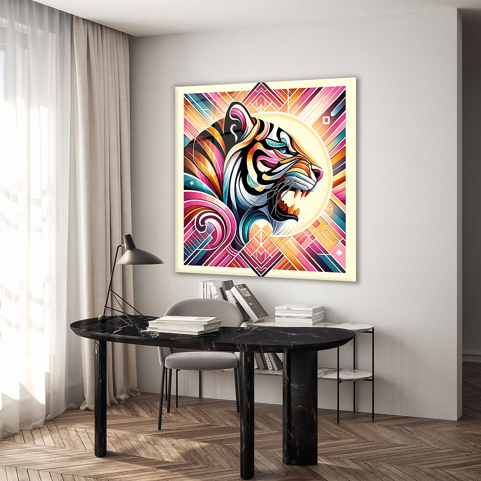 Thumbnail: malayan tiger glass printing wall art