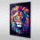 Thumbnail: Colorful Lion Head Illustration Wall Art