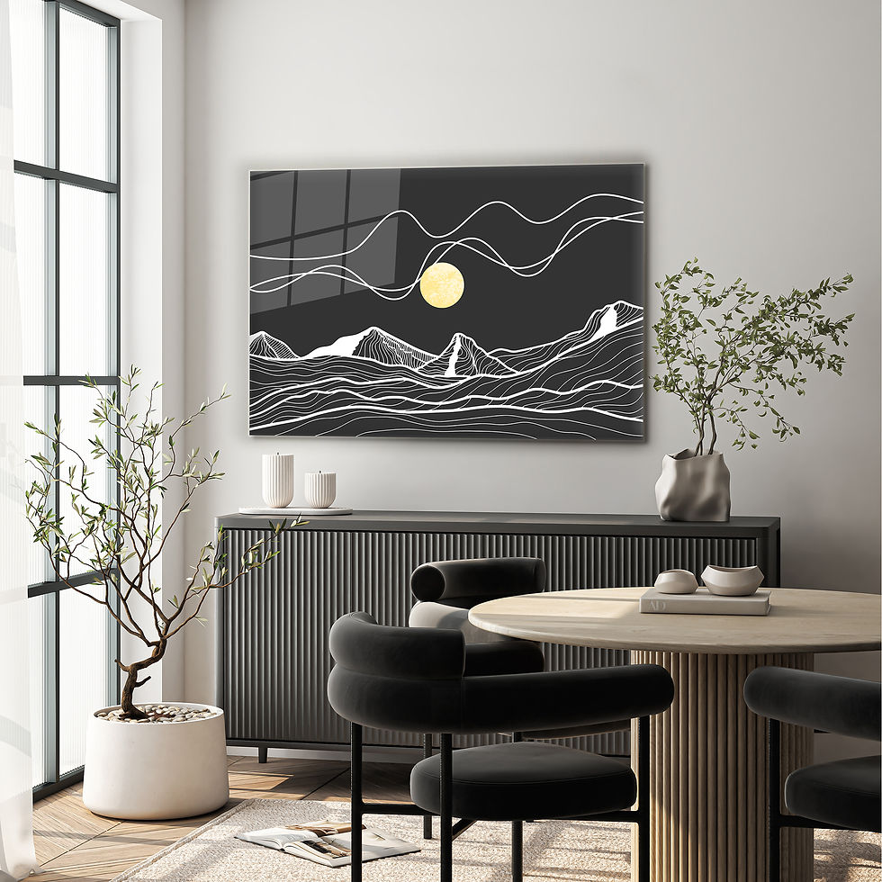 Thumbnail: Glamorous Moon Abstract Wall Art