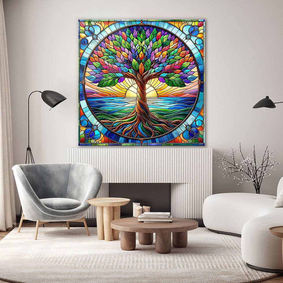 Thumbnail: tree of life glass printing wall art