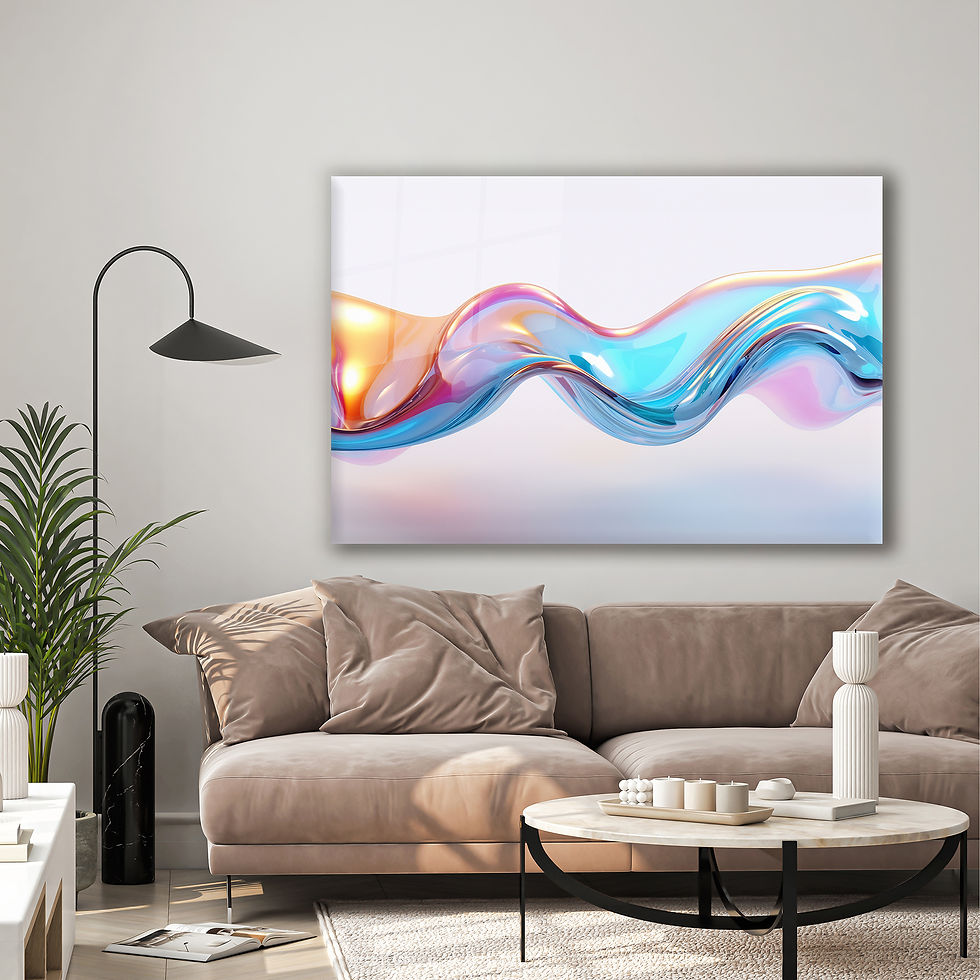 Thumbnail: Holographic Splash Abstract Wall Art
