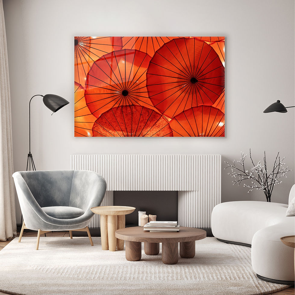 Thumbnail: Orange Umbrellas Wall Art