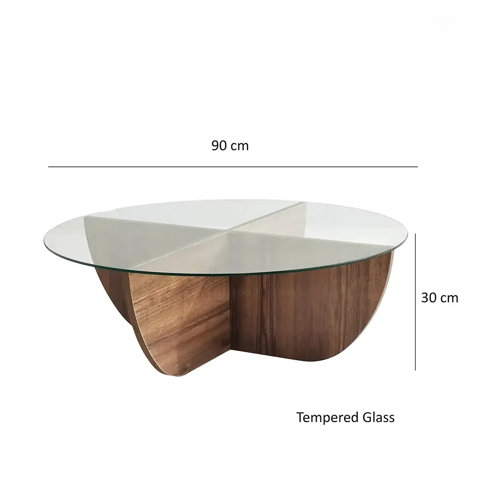 Thumbnail: Lily Glass Coffee Table / Walnut