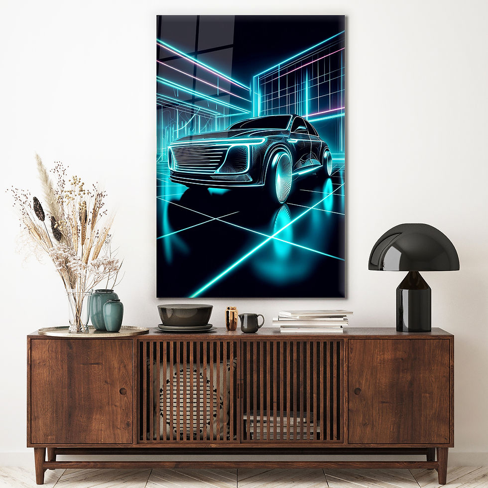 Thumbnail: futuristic car wall art