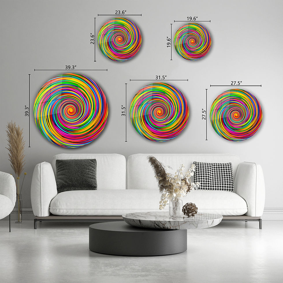 Thumbnail: Colorful Candy Swirl Wall Art