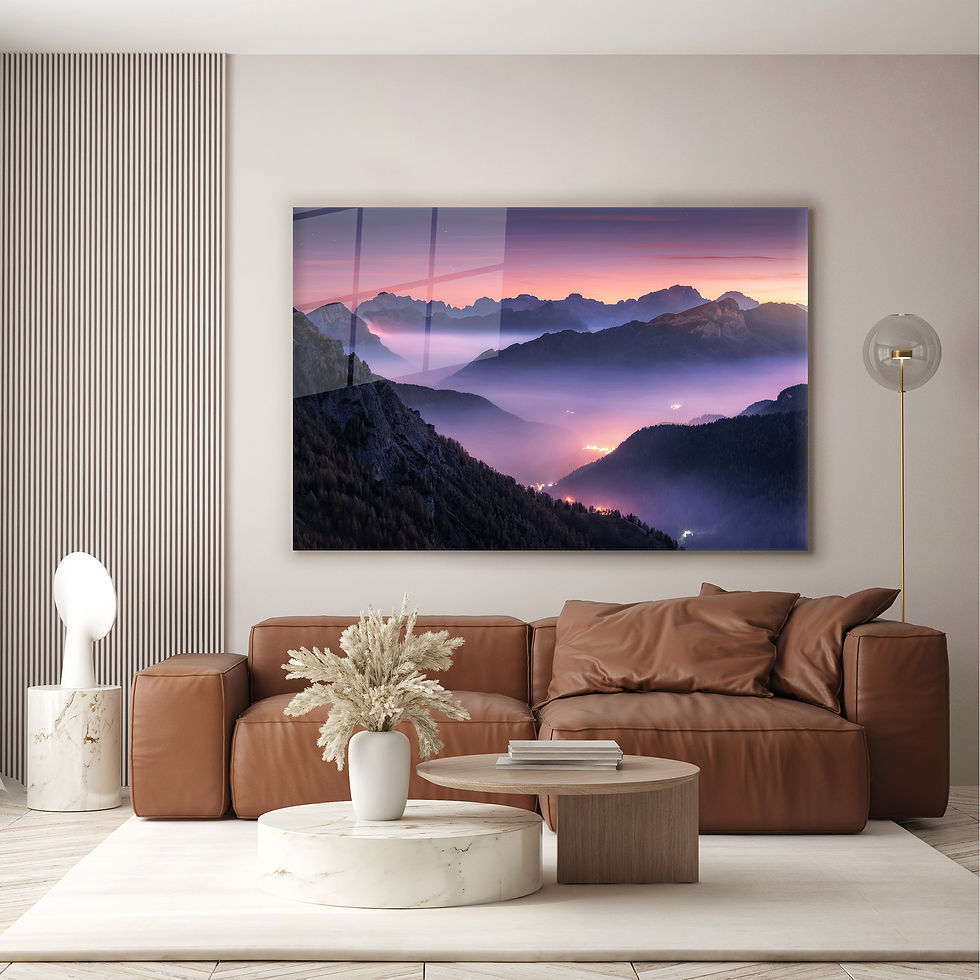 Mountains in Fog Wall Art