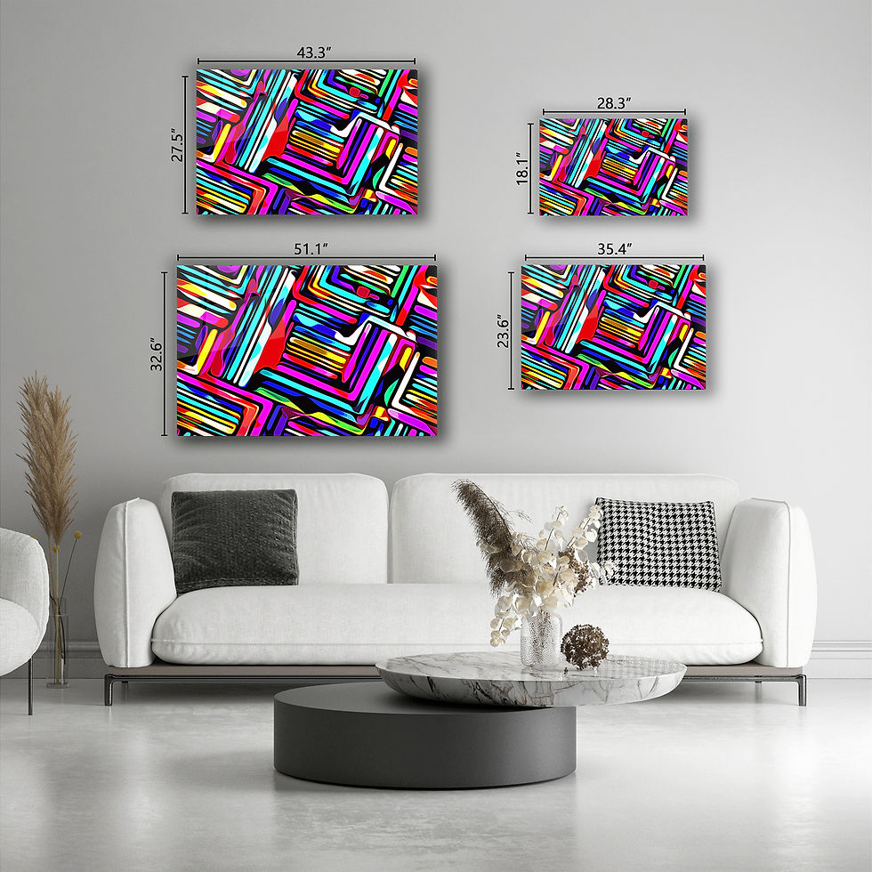 Thumbnail: Funky Abstract Colorful Glass Wall Art