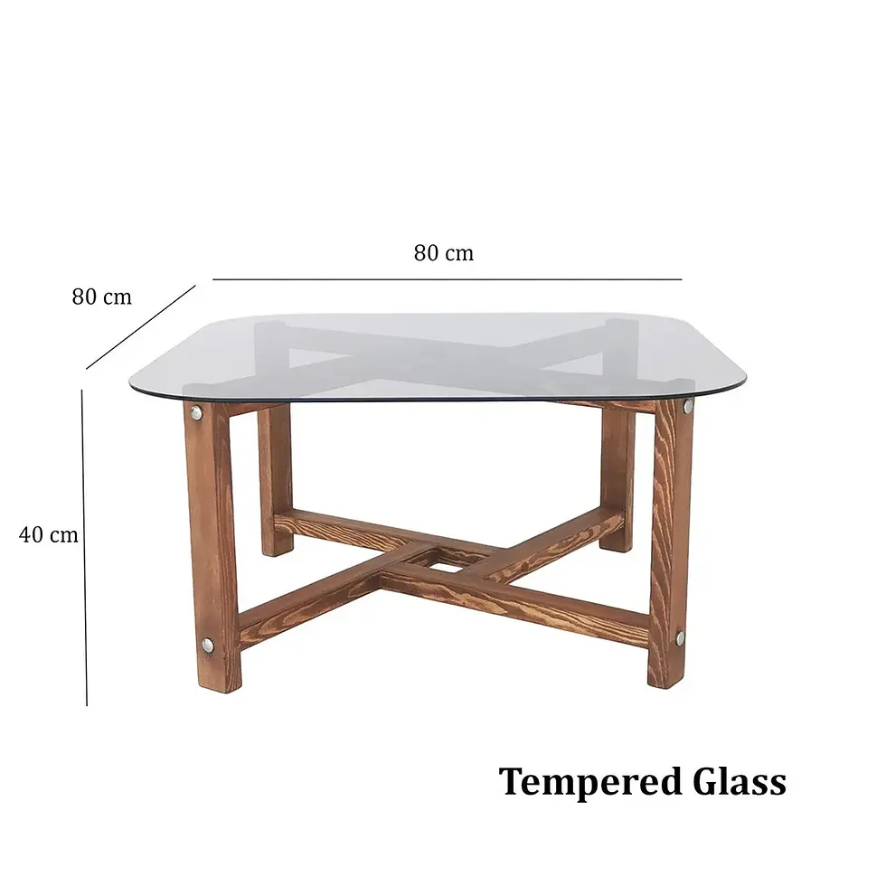 Thumbnail: Zen Coffee Table / Wood and Tempered Glass