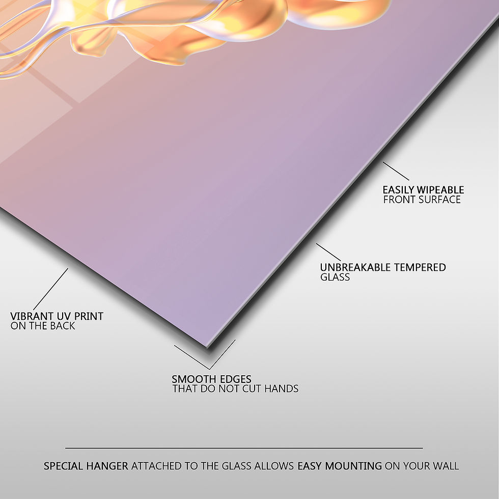 Thumbnail: Yellow Splash Fluid Glass Wall Art