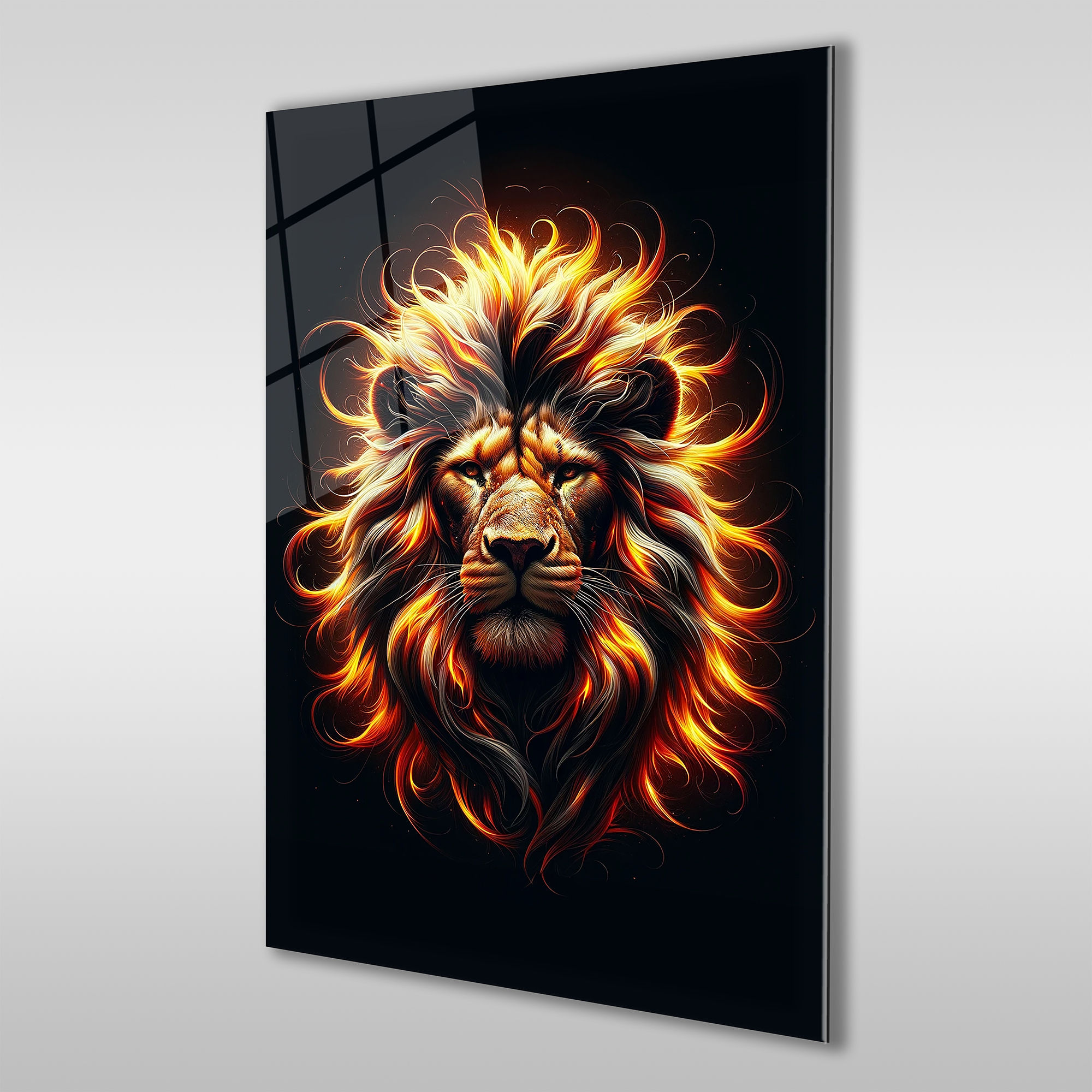 lion illustration wall art