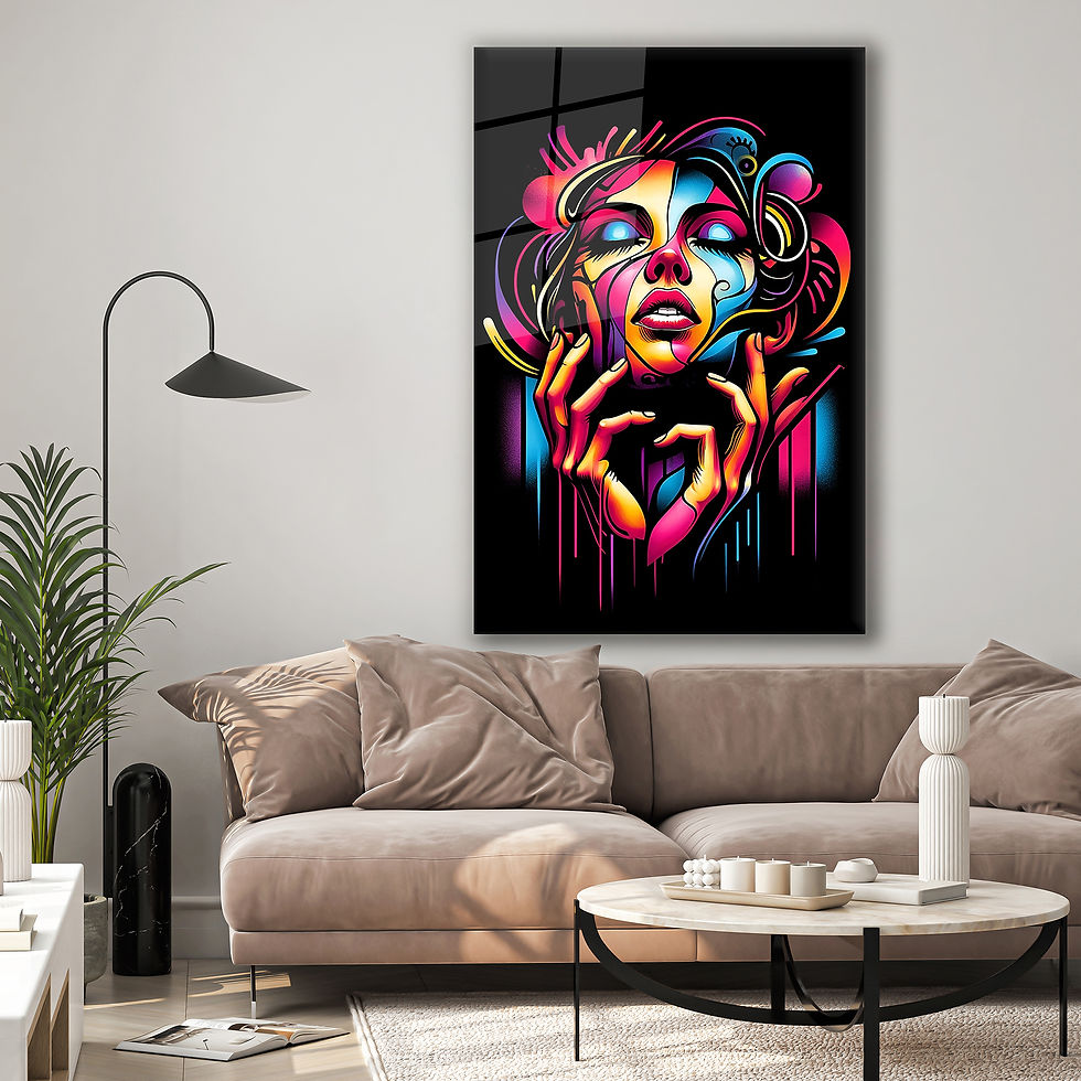 woman illustration wall art
