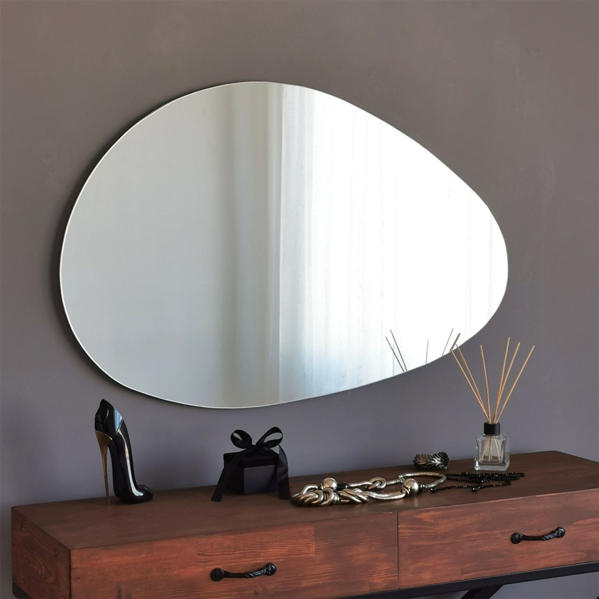 Porto Irregular Frameless Wall Mirror