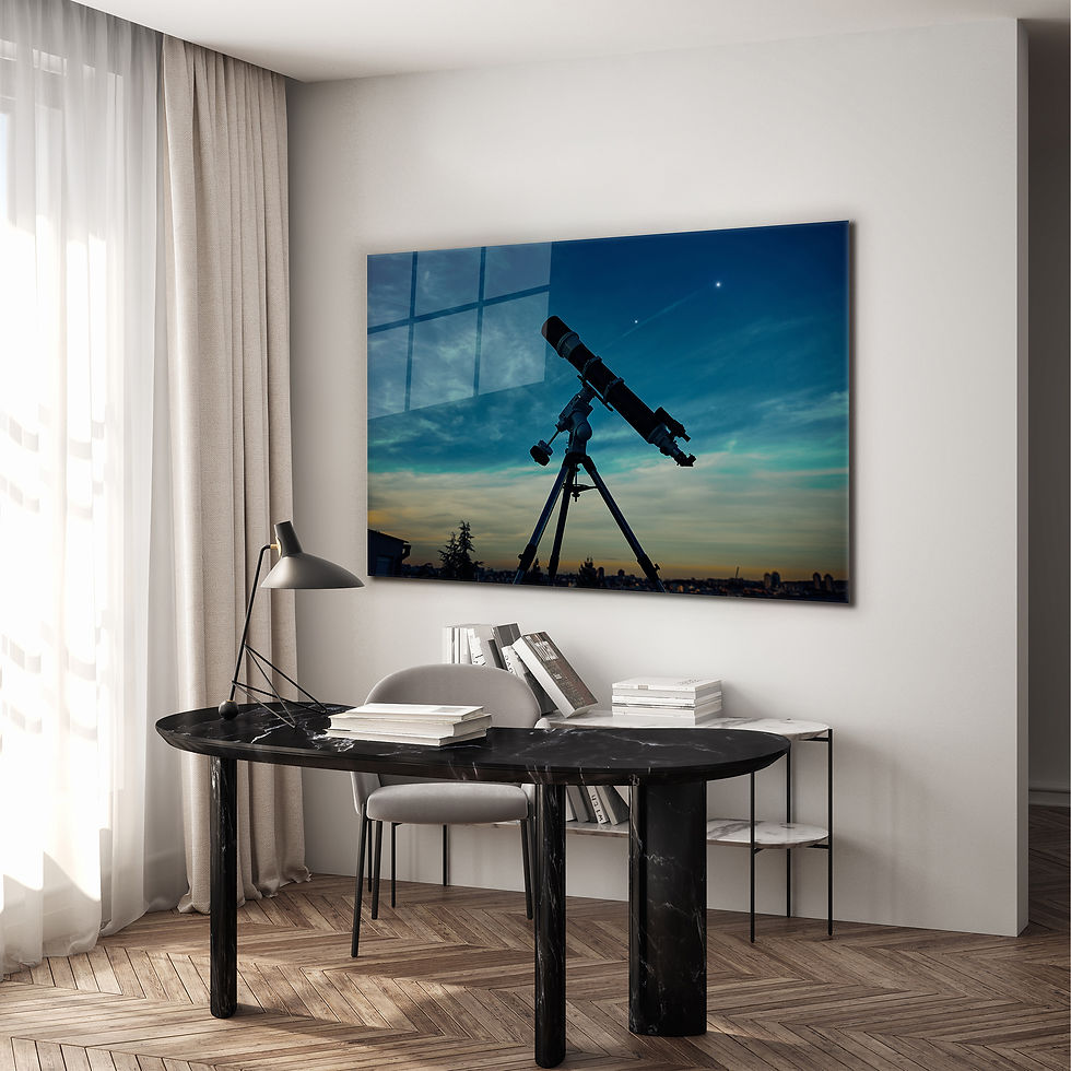 Thumbnail: Telescope Silhouette Wall Art