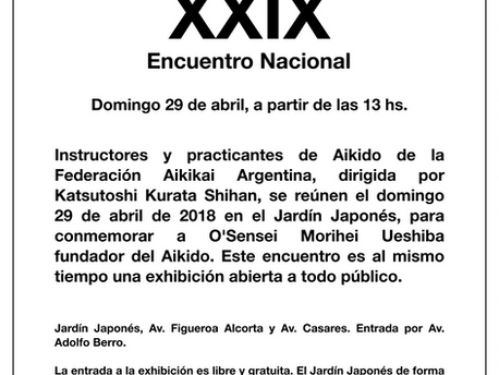 29 de Abril - Encuentro Nacional de Aikido XXIX