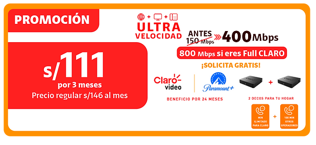Plan 3PLAY de 111 soles