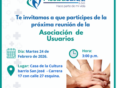 Te invitamos a la próxima reunión de la Asociación de Usuarios.