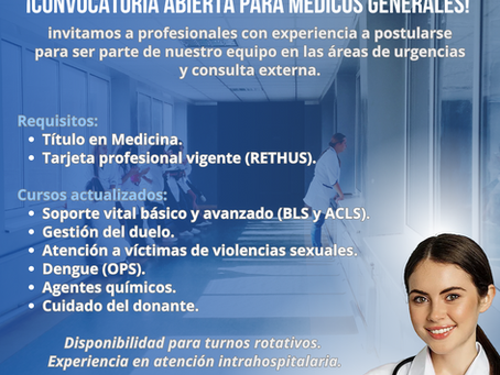 👩⚕️👨⚕️ ¡Atención profesionales de la salud!