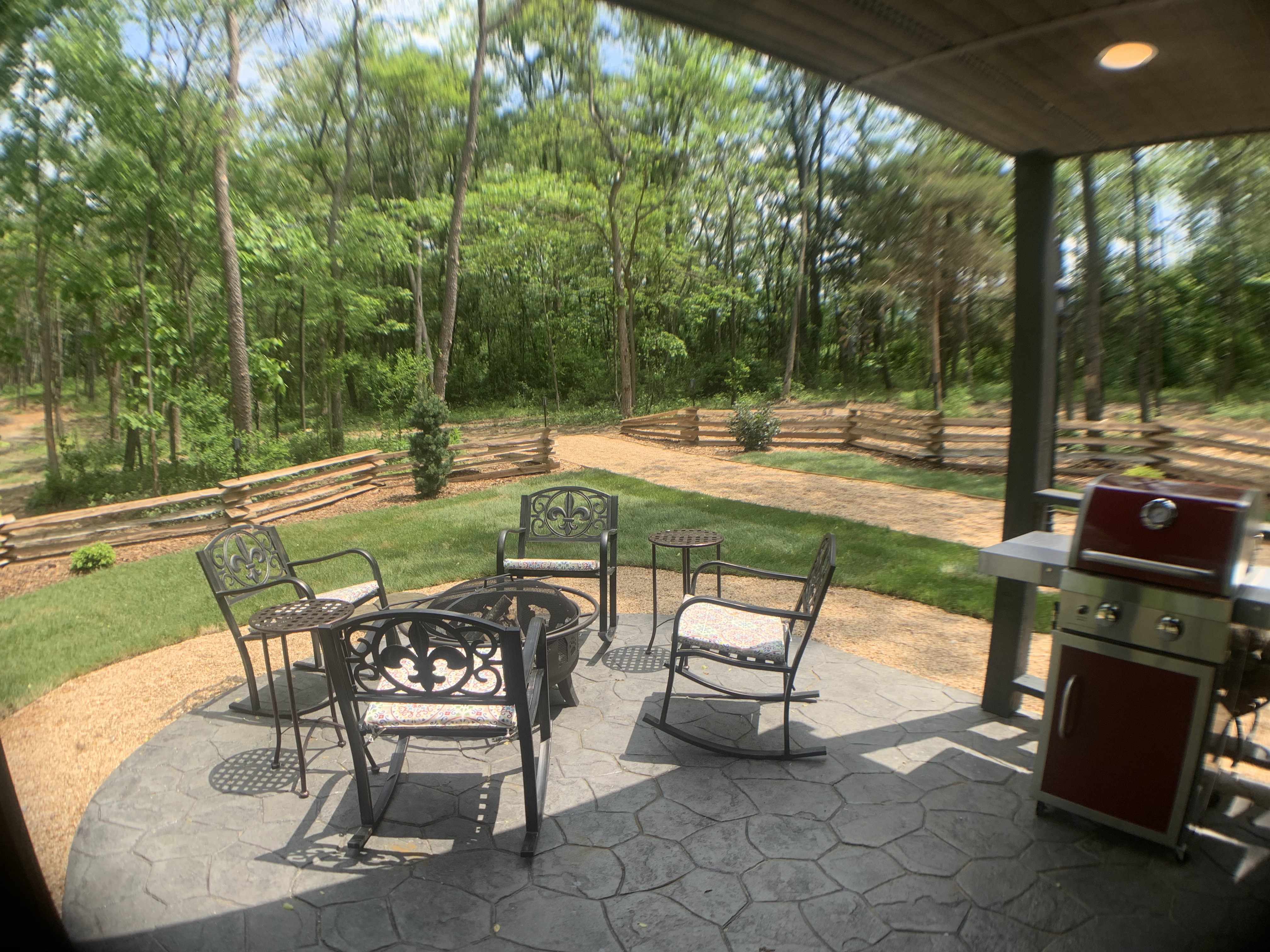 Outdoor BBQ Fire Pit Area