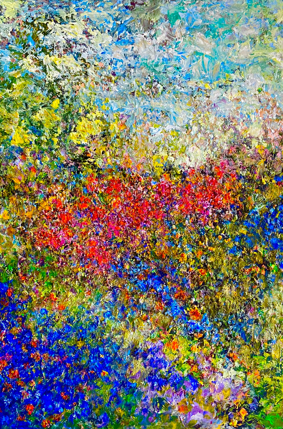 BLOOMING 30_ X 30_ Acrylic and Pastes
