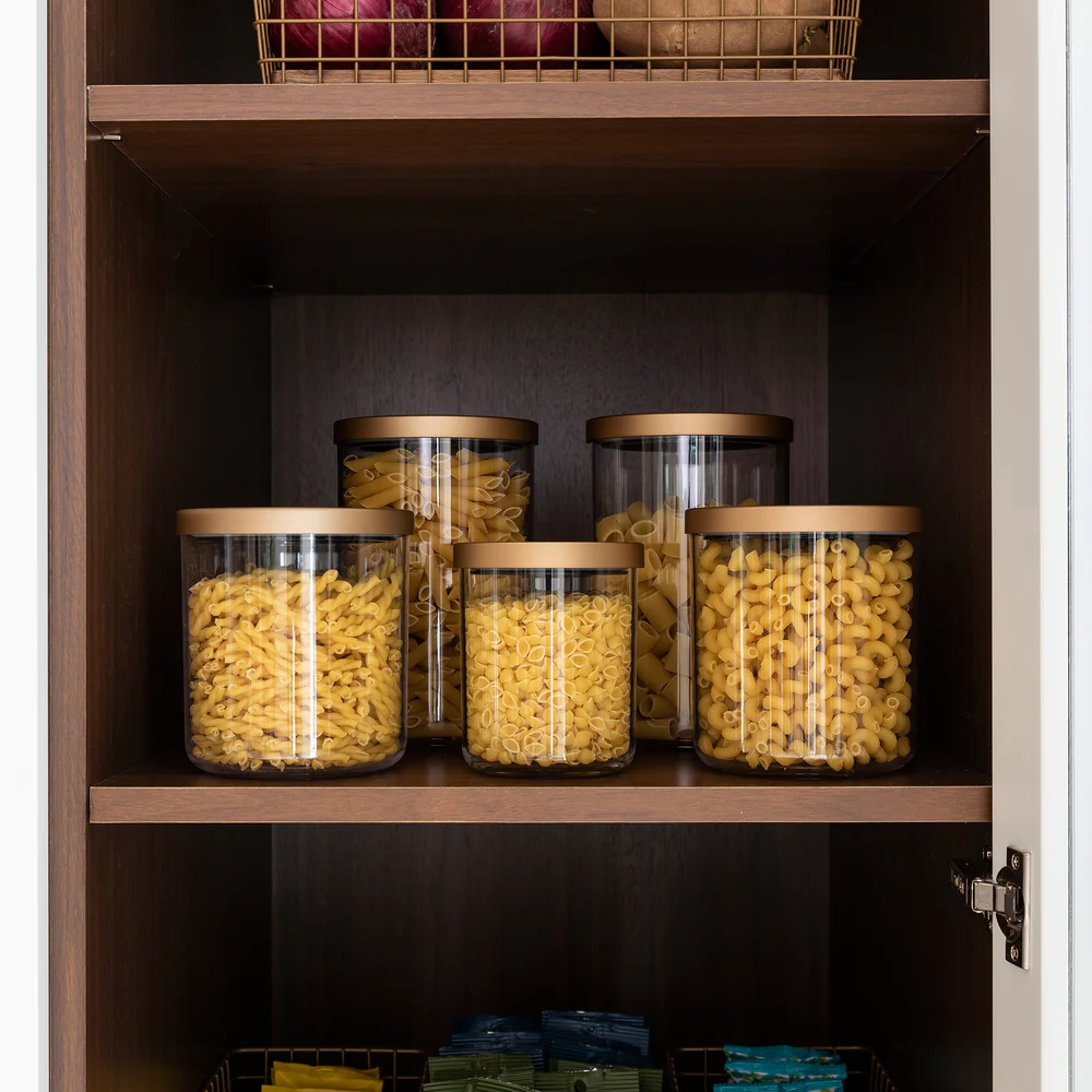 Neat Method Canisters Glass Jar Brass Lid Black Lid White Lid