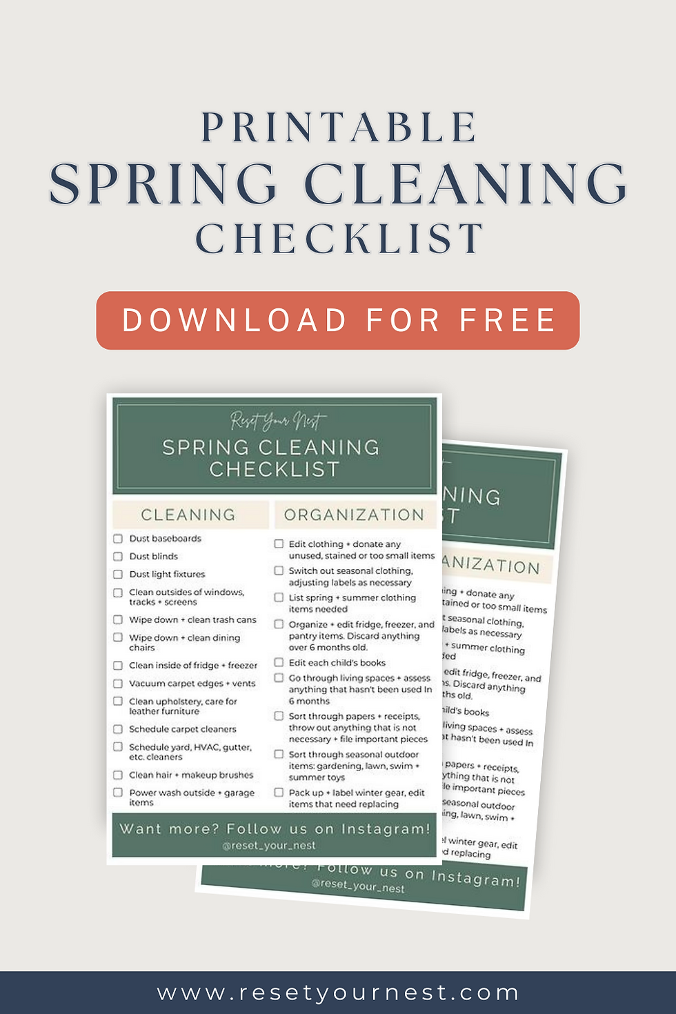 Jen's No-Fail Spring Cleaning Schedule