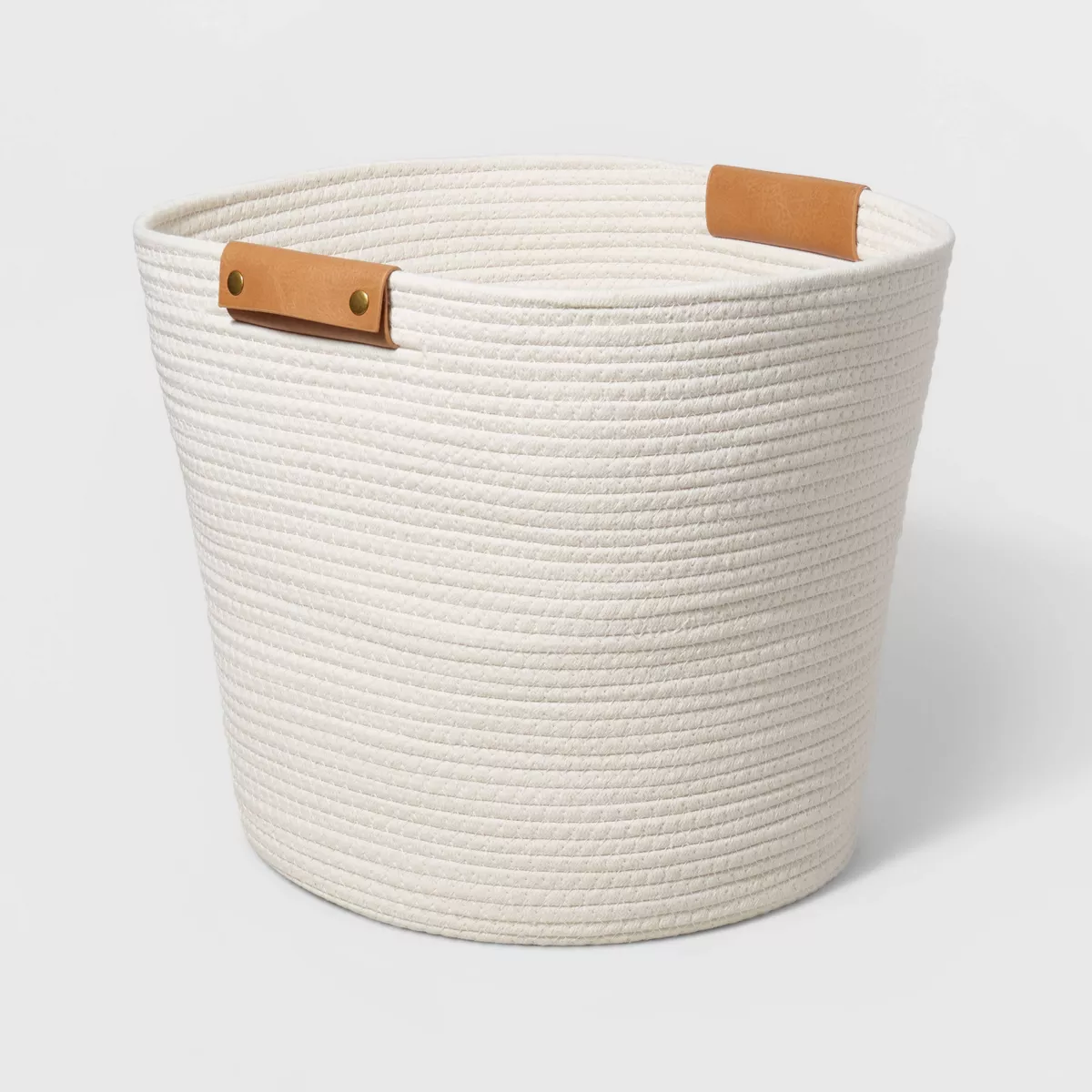 Large Decorative Coiled Rope Floor Basket White Threshold Target