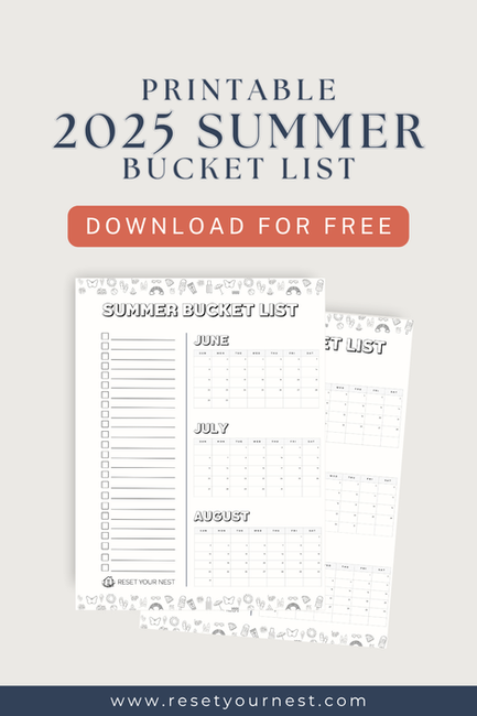 Printable 2025 Summer Bucket List Download Free