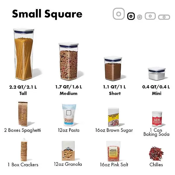 OXO Pop Pantry  Container Store Acrylic Airtight Containers