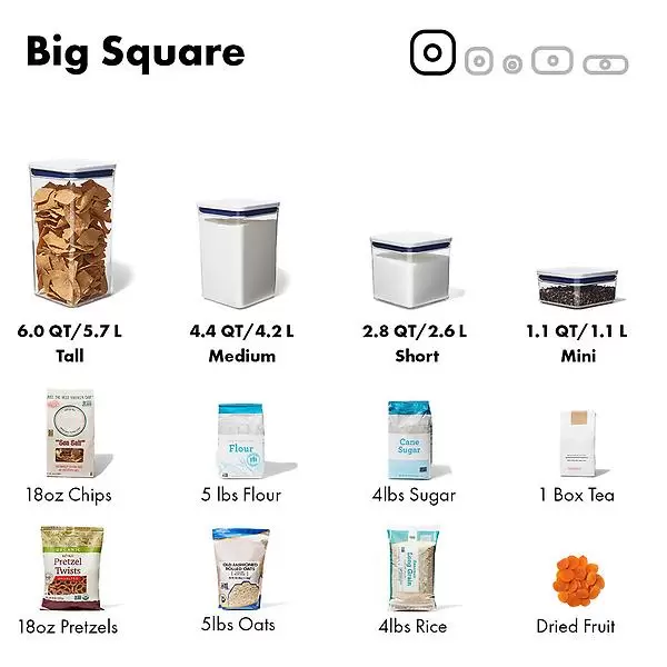 OXO Pop Pantry  Container Store Acrylic Airtight Containers