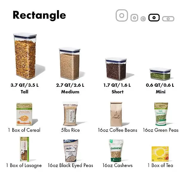 OXO Pop Pantry  Container Store Acrylic Airtight Containers