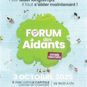 Un forum des aidants le 3 octobre prochain !