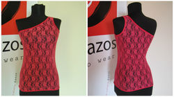 Lace one shoulder top