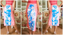 Blue pink tango skirt