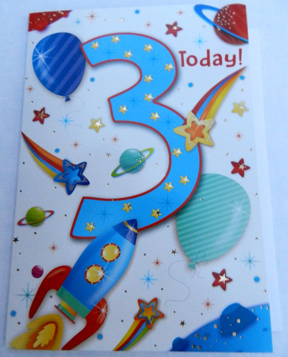 3 Year Old Birthday Card