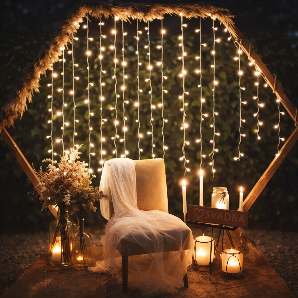 Svetelný záves 1,4 x 3 m – teplá biela