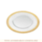 Round gold matte charger