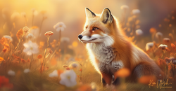 Red Fox in Autumn Sunshine