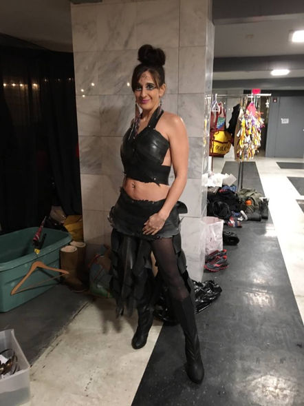 Repurposed couture motocross inner tubes.