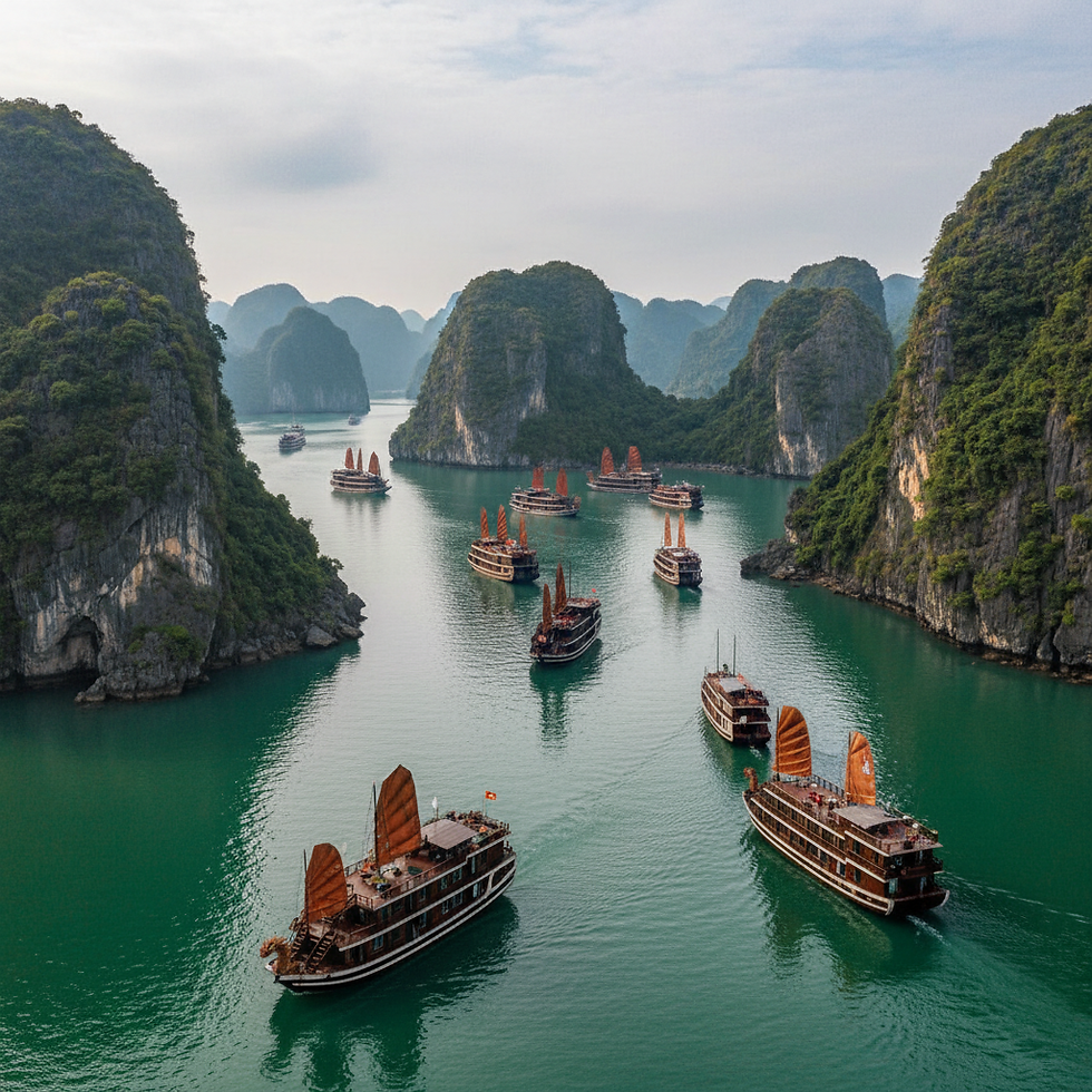 Experience the UNESCO World Heritage site of Ha Long Bay in ultimate luxury on an all-inclusive 5-star overnight cruise at an unbeatable price.