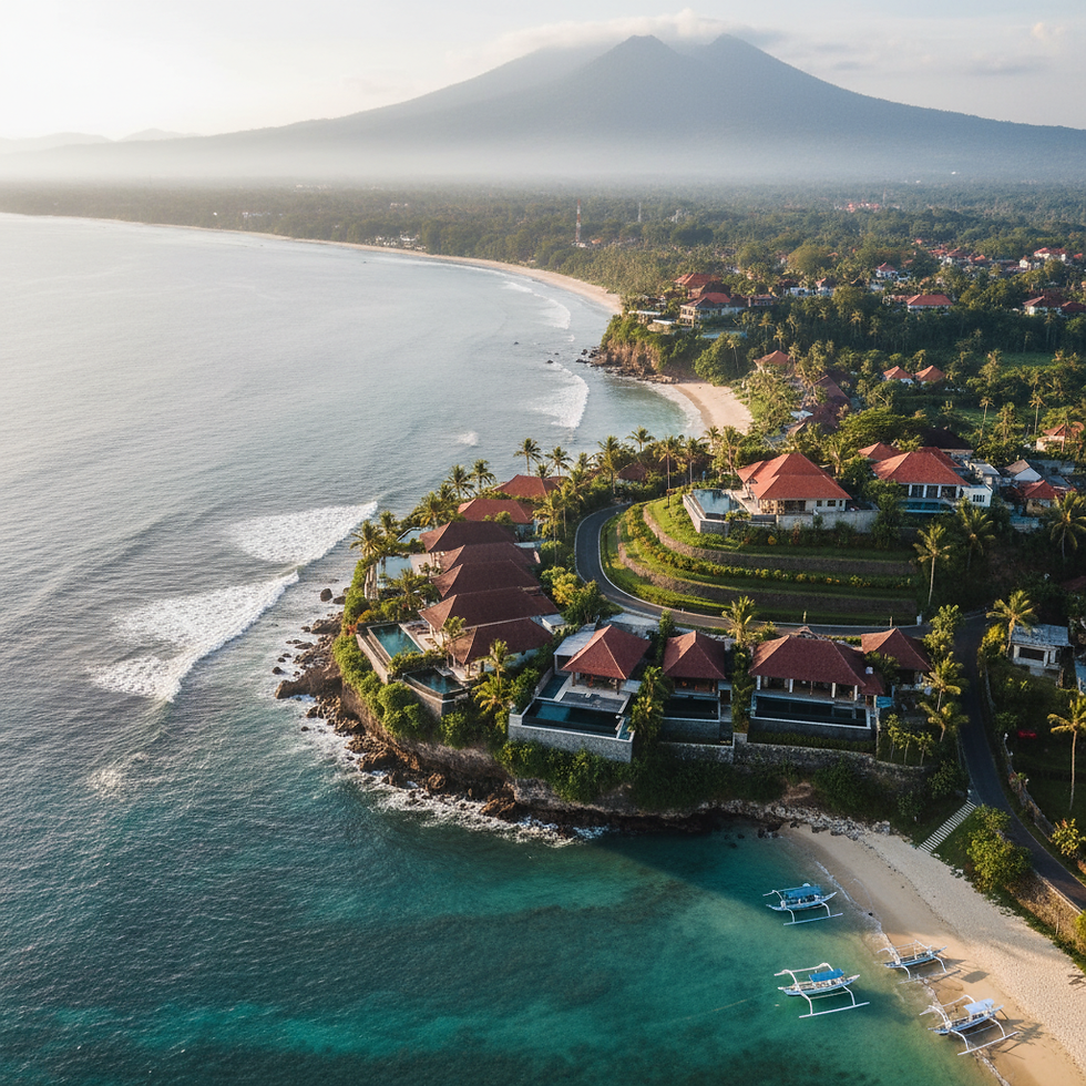 Experience Bali like a local with a month-long stay in a modern, luxurious beachfront villa.