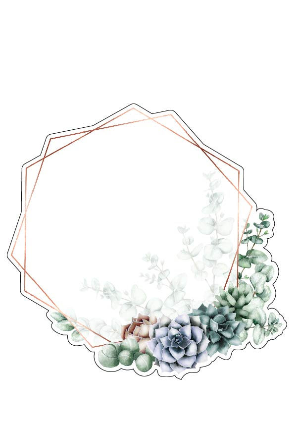 Thumbnail: Succulent Hexagon Plaque