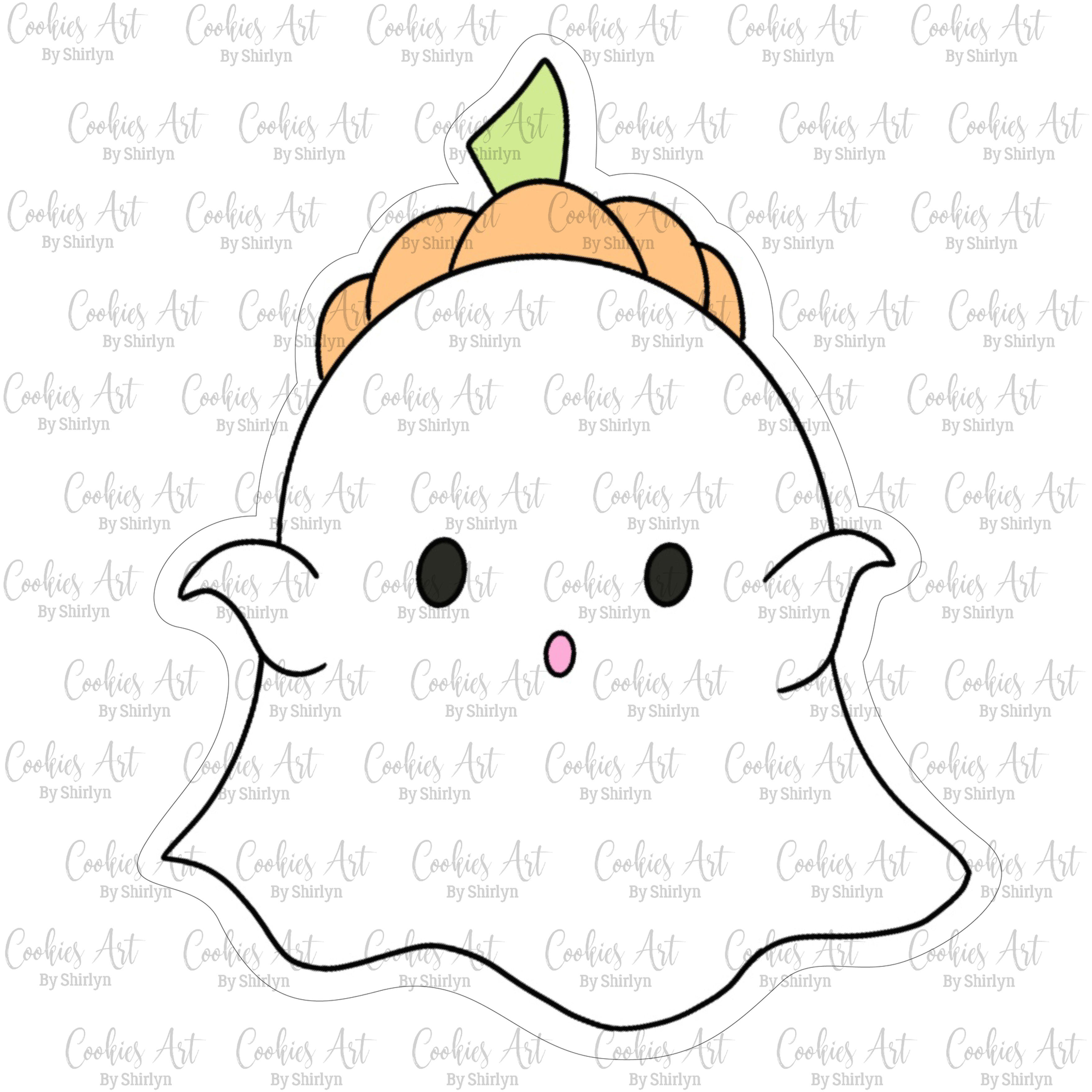 Pumpkin Hat Boo STL File (Digital File)